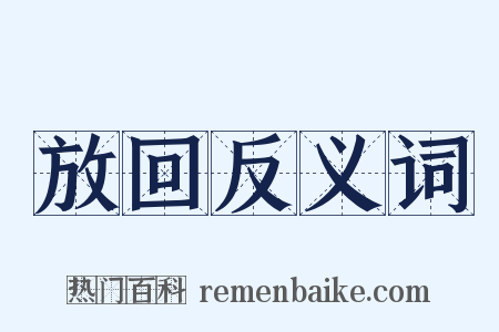 放回反义词是什么意思的图片